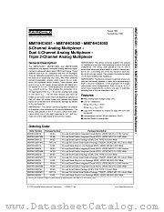 MM74HC4051 datasheet pdf Fairchild Semiconductor