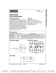 MM74HC4066 datasheet pdf Fairchild Semiconductor