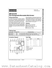 MM74HC4538 datasheet pdf Fairchild Semiconductor