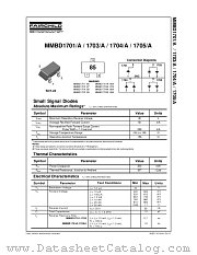MMBD1701 datasheet pdf Fairchild Semiconductor