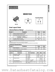 MMBD7000 datasheet pdf Fairchild Semiconductor