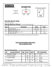 MMBD701 datasheet pdf Fairchild Semiconductor