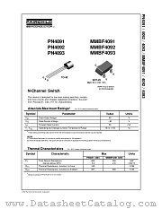 MMBF4091 datasheet pdf Fairchild Semiconductor