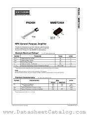 MMBT2484 datasheet pdf Fairchild Semiconductor