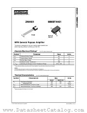 MMBT4401 datasheet pdf Fairchild Semiconductor