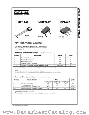 MMBTA42 datasheet pdf Fairchild Semiconductor