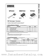 MMBTA64 datasheet pdf Fairchild Semiconductor