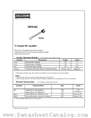 MPF102 datasheet pdf Fairchild Semiconductor