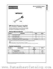 MPS6531 datasheet pdf Fairchild Semiconductor