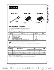 MPSA63 datasheet pdf Fairchild Semiconductor