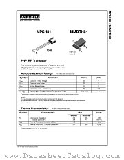 MPSH81 datasheet pdf Fairchild Semiconductor
