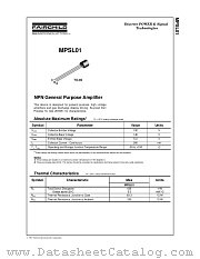 MPSL01 datasheet pdf Fairchild Semiconductor