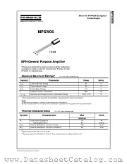 MPSW06 datasheet pdf Fairchild Semiconductor