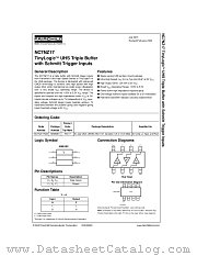 NC7NZ17 datasheet pdf Fairchild Semiconductor