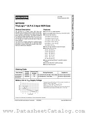 NC7SV02 datasheet pdf Fairchild Semiconductor