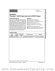 NC7SZ373 datasheet pdf Fairchild Semiconductor