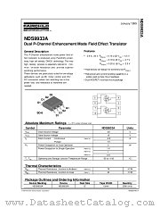 NDS9933A datasheet pdf Fairchild Semiconductor