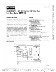 NM24C02 datasheet pdf Fairchild Semiconductor