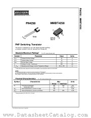 PN4258 datasheet pdf Fairchild Semiconductor