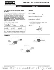RFP70N03 datasheet pdf Fairchild Semiconductor