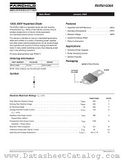 RHRU15060 datasheet pdf Fairchild Semiconductor
