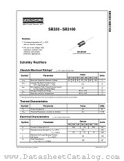 SB3100 datasheet pdf Fairchild Semiconductor