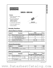 SB580 datasheet pdf Fairchild Semiconductor