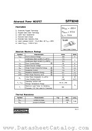 SFF9240 datasheet pdf Fairchild Semiconductor