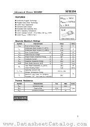 SFH154 datasheet pdf Fairchild Semiconductor