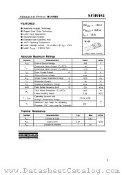 SFH9154 datasheet pdf Fairchild Semiconductor