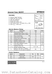 SFH9244 datasheet pdf Fairchild Semiconductor