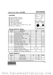 SFW9530 datasheet pdf Fairchild Semiconductor
