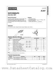 SGF23N60UFD datasheet pdf Fairchild Semiconductor