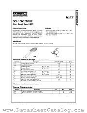 SGH10N120RUF datasheet pdf Fairchild Semiconductor
