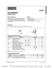 SGU2N60UFD datasheet pdf Fairchild Semiconductor