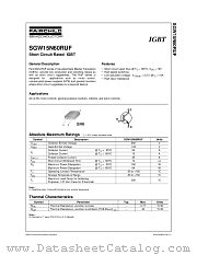 SGW15N60RUF datasheet pdf Fairchild Semiconductor