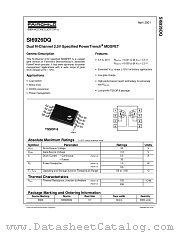 SI6926DQ datasheet pdf Fairchild Semiconductor