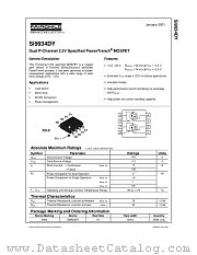 SI9934DY datasheet pdf Fairchild Semiconductor