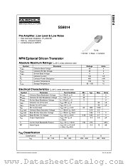 SS9014 datasheet pdf Fairchild Semiconductor