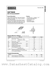 SSF7N60B datasheet pdf Fairchild Semiconductor