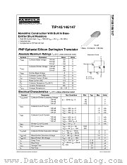 TIP145 datasheet pdf Fairchild Semiconductor