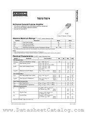 TIS73 datasheet pdf Fairchild Semiconductor