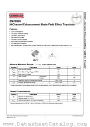 2N7002K datasheet pdf Fairchild Semiconductor