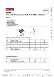 2N7002T datasheet pdf Fairchild Semiconductor