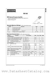 BC182 datasheet pdf Fairchild Semiconductor