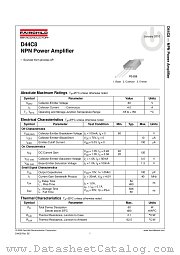 D44C8 datasheet pdf Fairchild Semiconductor