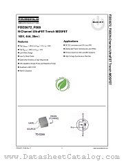 FDD3672_F085 datasheet pdf Fairchild Semiconductor