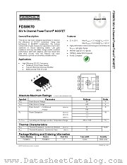 FDS8670 datasheet pdf Fairchild Semiconductor