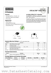 FFP04S60S datasheet pdf Fairchild Semiconductor