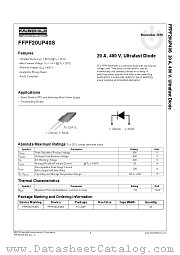 FFPF20UP40S datasheet pdf Fairchild Semiconductor